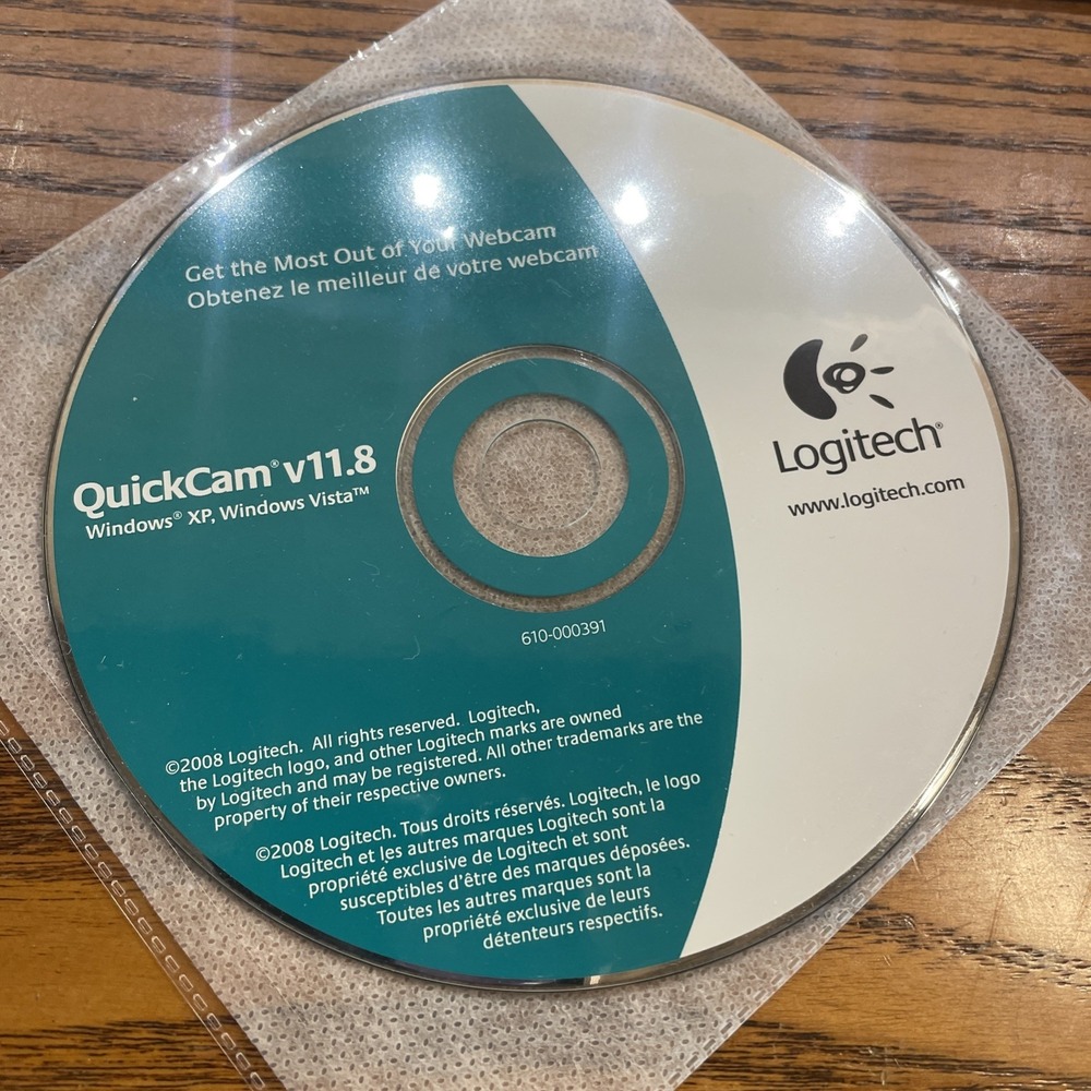 Logitech QuickCam v11.8 Webcam Driver Installation Software CD Disc Windows XP - Picture 2 of 2